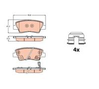 TRW GDB2173 Brake pad set