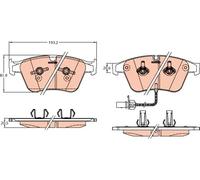 Brake pads GDB2177 TRW for BENTLEY CONTINENTAL Coupe CONTINENTAL Convertible