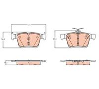Brake pads GDB2179 TRW for SEAT VW AUDI SKODA