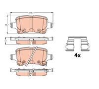 Brake Pad Set, disc brake TRW GDB2180 for OPEL ASTRA K (B16) 1.4 2019-2022