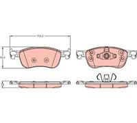 TRW Brake Pad Set GDB2186 - Disc Brake for Ford Fiesta VII/Van 1.0L (B7JC/YYJE/SFJP)