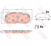 TRW GDB2190 Brake pad set