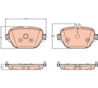 Brake pads GDB2191 TRW for MERCEDES-BENZ E-CLASS E-CLASS T-Model E-CLASS Coupe