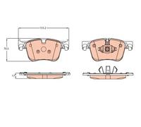 Brake pads GDB2193 TRW for CITROËN PEUGEOT OPEL DS VAUXHALL
