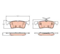 TRW GDB2194 Brake pad set