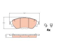 TRW GDB2196 Brake pad set