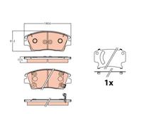 Brake pads GDB2197 TRW for HYUNDAI KIA