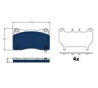 Brake pads GDB2198BTE TRW for TESLA MODEL S MODEL X