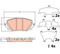 Brake pads GDB2200 TRW for MAZDA MX-5 IV MX-5 RF Targa