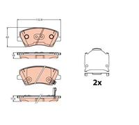 TRW GDB2203 Brake pad set