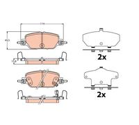 TRW GDB2217 Brake pad set