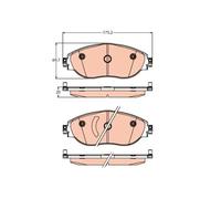 TRW GDB2219 Brake pad set