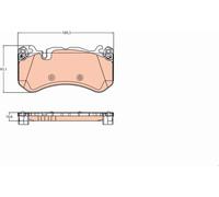 TRW GDB2220 Brake pad set