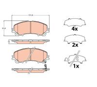 TRW GDB2222 Brake pad set