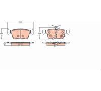 Brake pads GDB2223 TRW for HONDA CIVIC X Hatchback CIVIC X Saloon