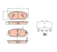 TRW GDB2227 Brake pad set