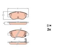 Fits TRW GDB2228 HAM. PADS /P/ TIPO SEDAN 1.6 15- DE Stock
