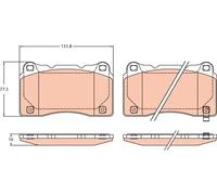 TRW GDB2237 Brake pad set