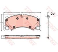 TRW GDB2243 Brake pad set