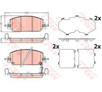 TRW GDB2244 Brake pad set