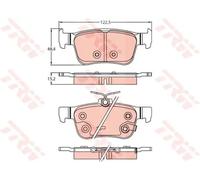 TRW GDB2256 Brake pad set