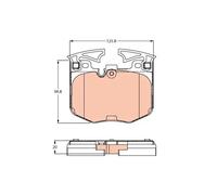 TRW GDB2260 Brake pad set