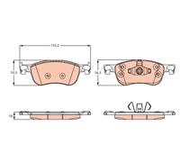 Brake pads GDB2261 TRW for FORD FIESTA VII FIESTA VII Van