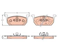 Brake pads GDB2266 TRW for SEAT VW AUDI SKODA