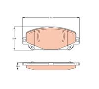 TRW GDB2268 Brake pad set