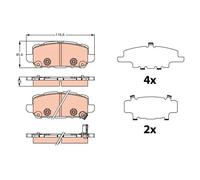 Brake pads GDB2279 TRW for HONDA HR-V