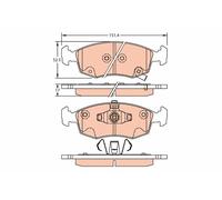 TRW GDB2301 Brake pad set