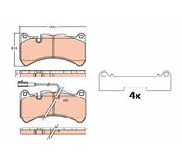 Brake pads GDB2306 TRW for ALFA ROMEO GIULIA