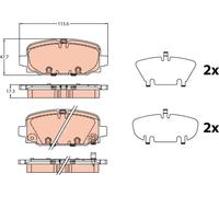 TRW GDB2321 Brake pad set