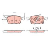 Brake pads GDB2342 TRW for FORD FOCUS IV FOCUS IV Turnier FOCUS IV Saloon PUMA