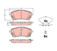 TRW GDB2345 Brake pad set