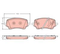 TRW GDB2346 Brake pad set