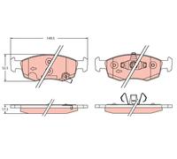 Brake pads GDB2350 TRW for FIAT LANCIA