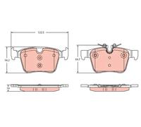 TRW GDB2351 Brake pad set