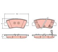 TRW GDB2353 Brake pad set