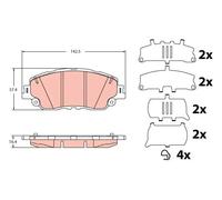 TRW GDB2354 Brake pad set