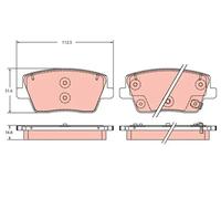 TRW GDB2355 Brake pad set