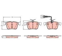 TRW GDB2358 Brake pad set