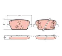 TRW GDB2359 Brake pad set