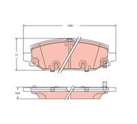 TRW GDB2360 Brake pad set