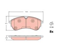 TRW GDB2362 Brake pad set