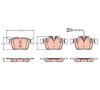 TRW GDB2364 Brake pad set