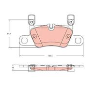 TRW GDB2369 Brake pad set