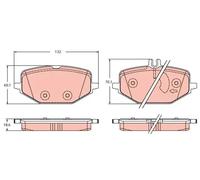 Brake pads GDB2372 TRW for MERCEDES-BENZ G-CLASS GLE GLS GLE Coupe