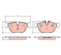 TRW GDB2374 Brake pad set