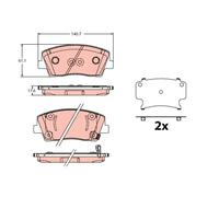 TRW GDB2375 Brake pad set